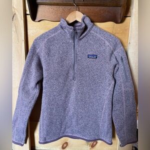 Patagonia Heathered Lavender Zip Better Sweater Womens Size Medium